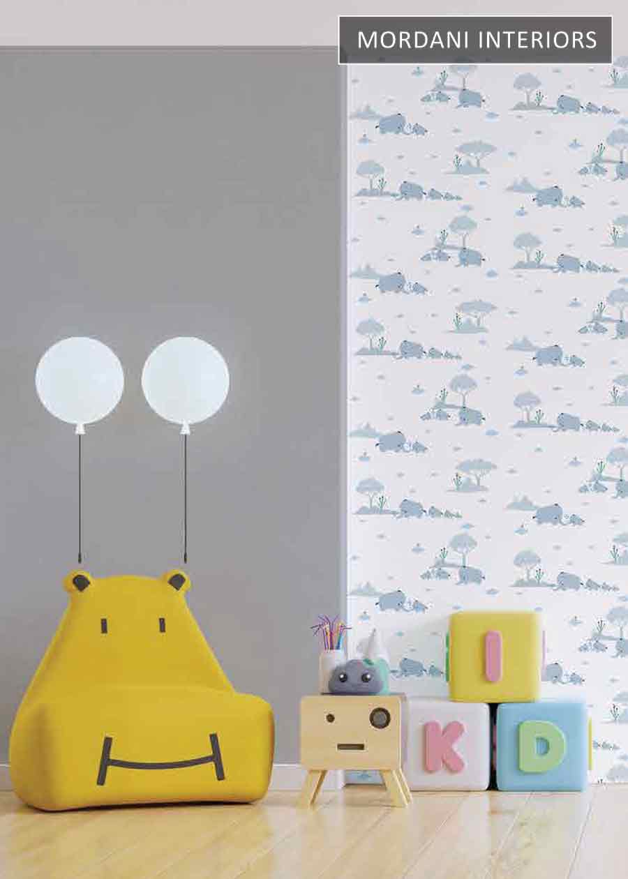 DREAMY ELEPHANT LITTLE LOVE KIDS WALLPAPER DESIGN